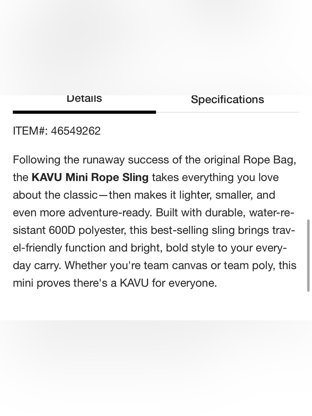 KAVU Orange & Blue Rope Sling Bag - Picture 7 of 7